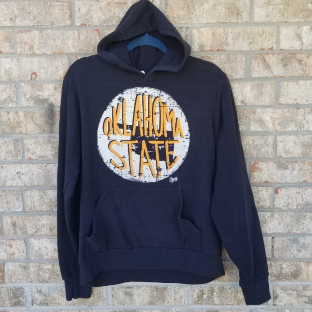 Oklahoma State University Cowboys  BLACK Hoodie(Men Large)Canvas OSU Sweatshirt